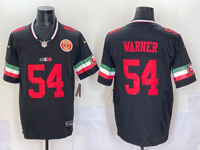 Men 2025 San Francisco 49ers #54 Warner Black Mexico Nike Limited NFL Jersey 004